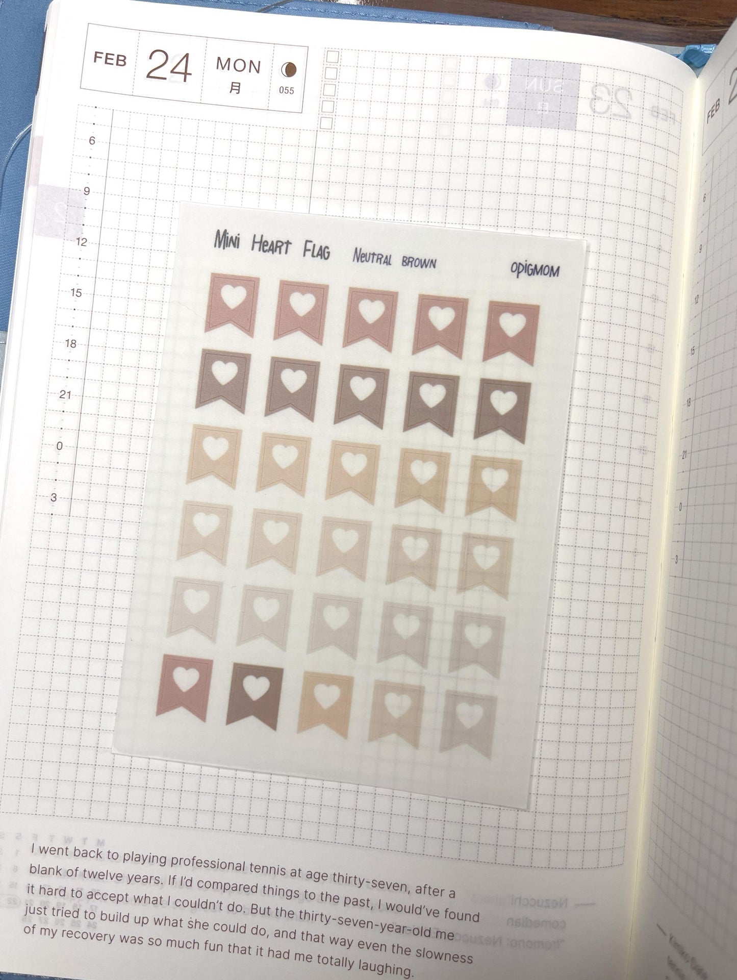 Mini Heart Flag | Mini Page Flag