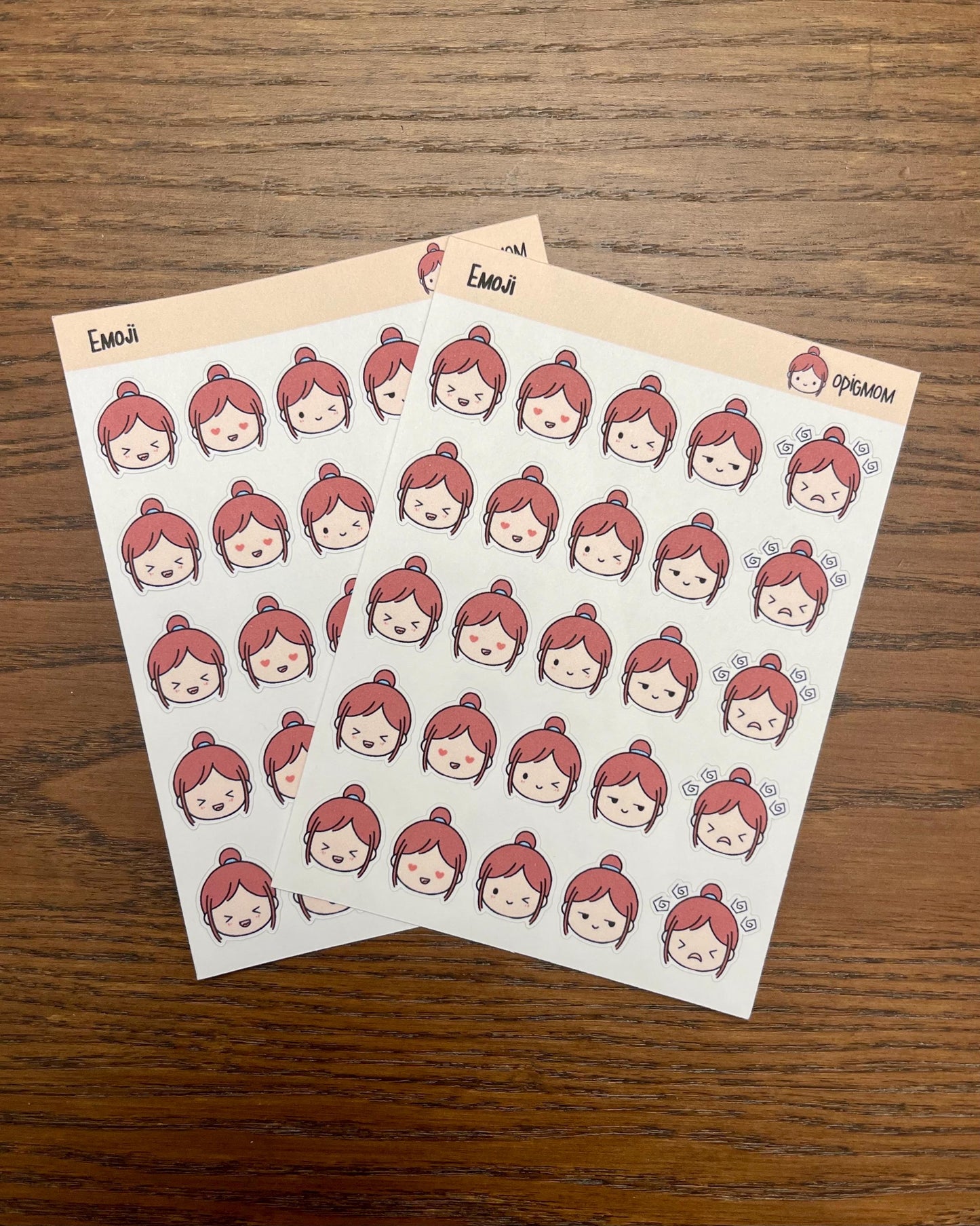 OPigMom Emoji Heads