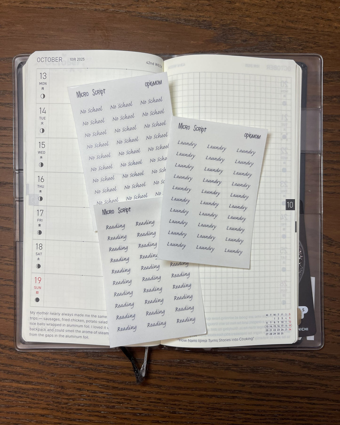 Micro Custom Text stickers (Handwritten Style)