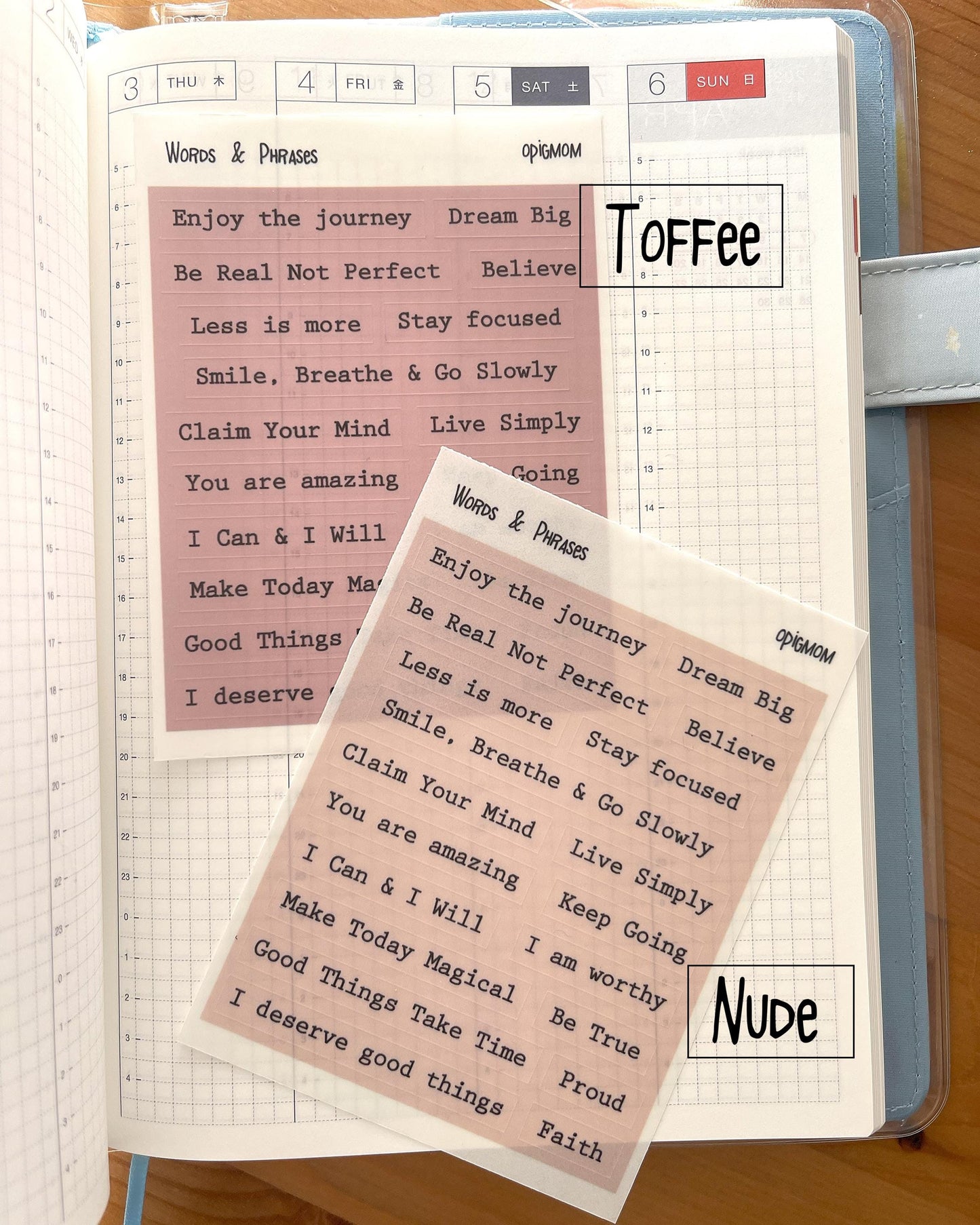 Inspirational Words and Phrases Stickers