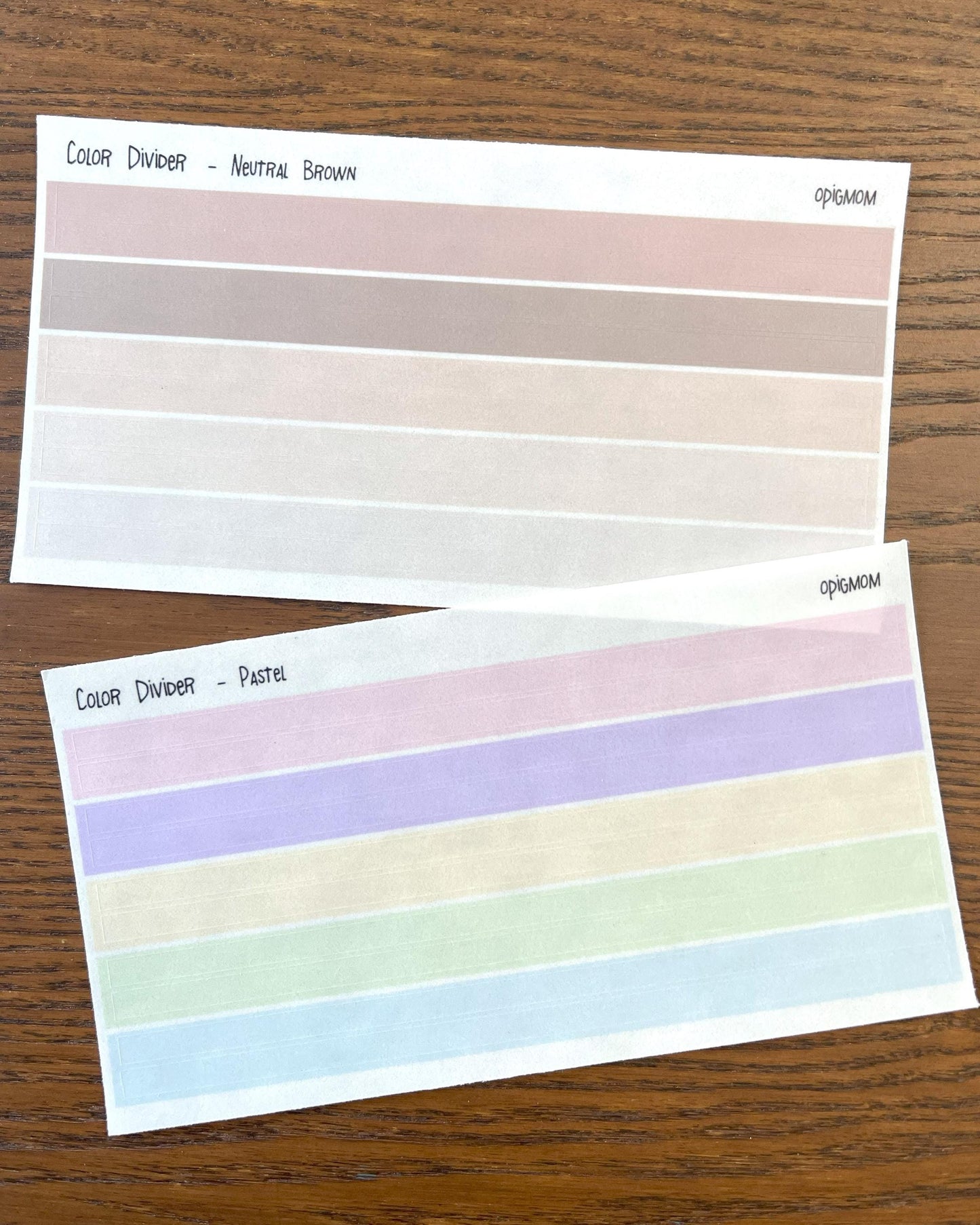 Color Dividers | Transparent Washi Tape Strips