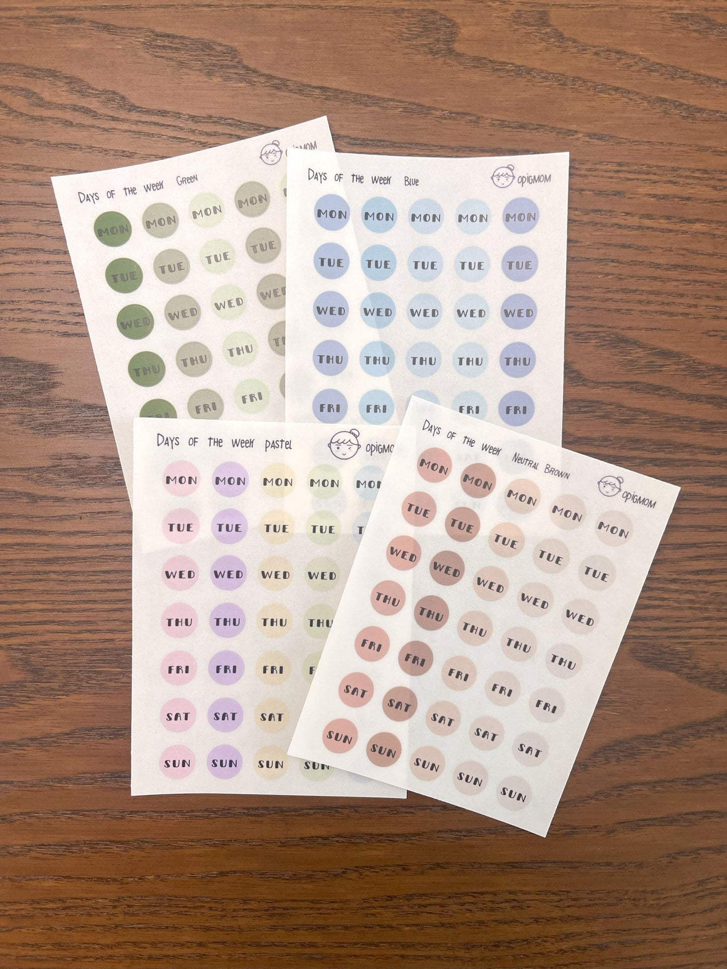 Days of the week - Dots