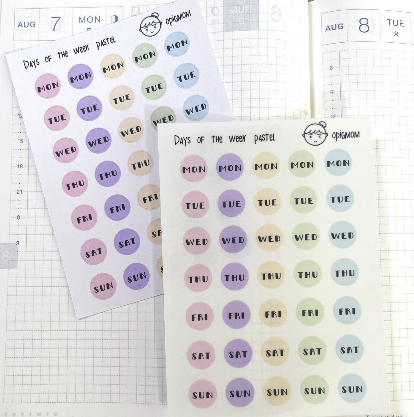 Days of the week - Dots