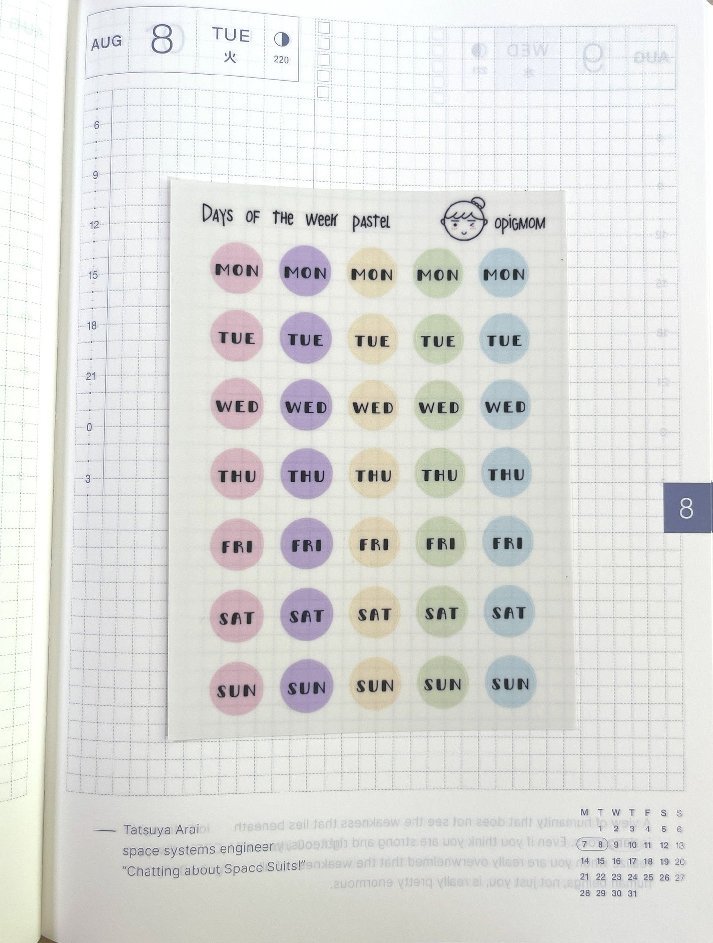 Days of the week - Dots