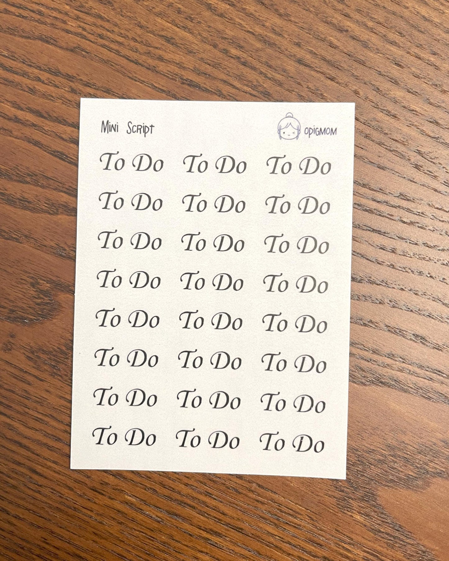 Mini Script TODO