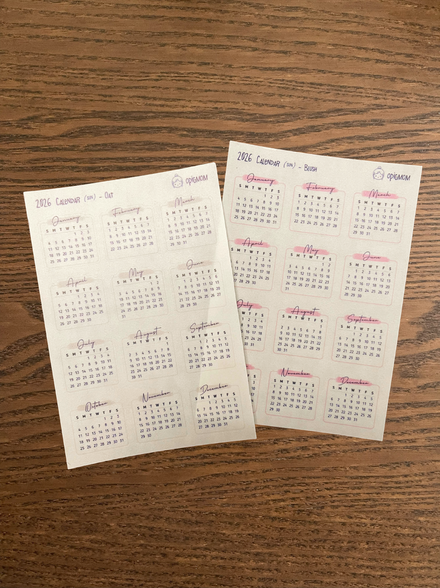 2026 Mini Calendar
