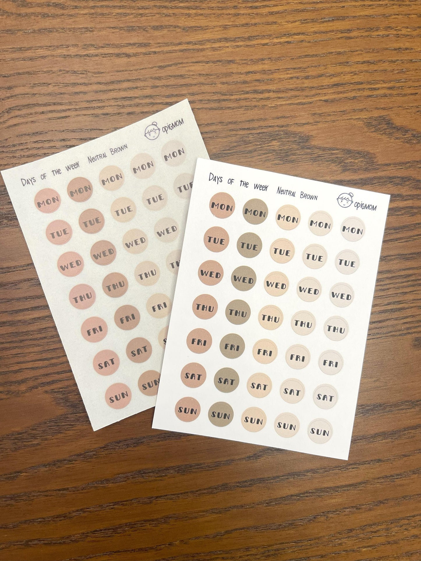 Weekdays Date Cover Stickers with 28 colors for Planners
