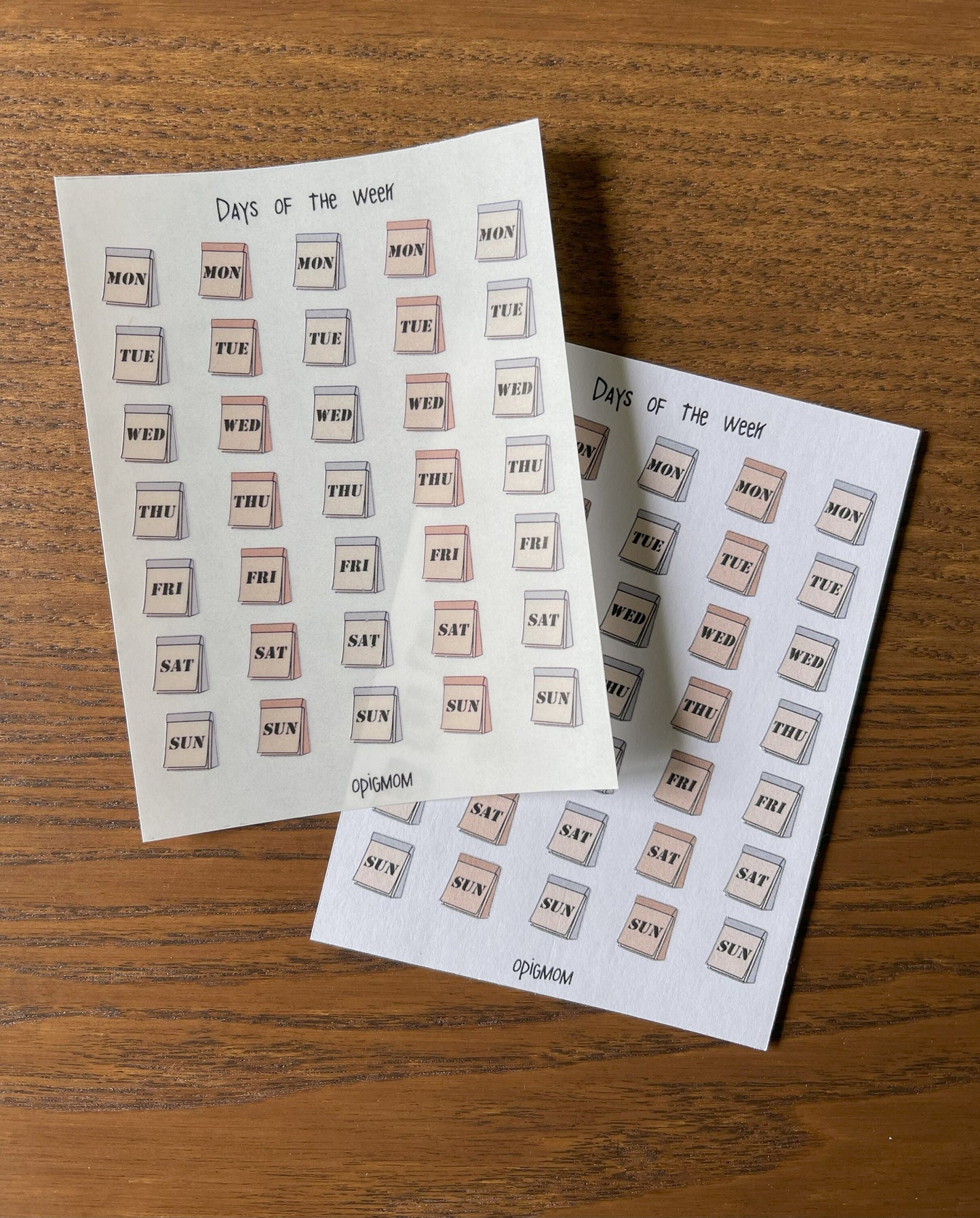 Days of Weeks - Calendar