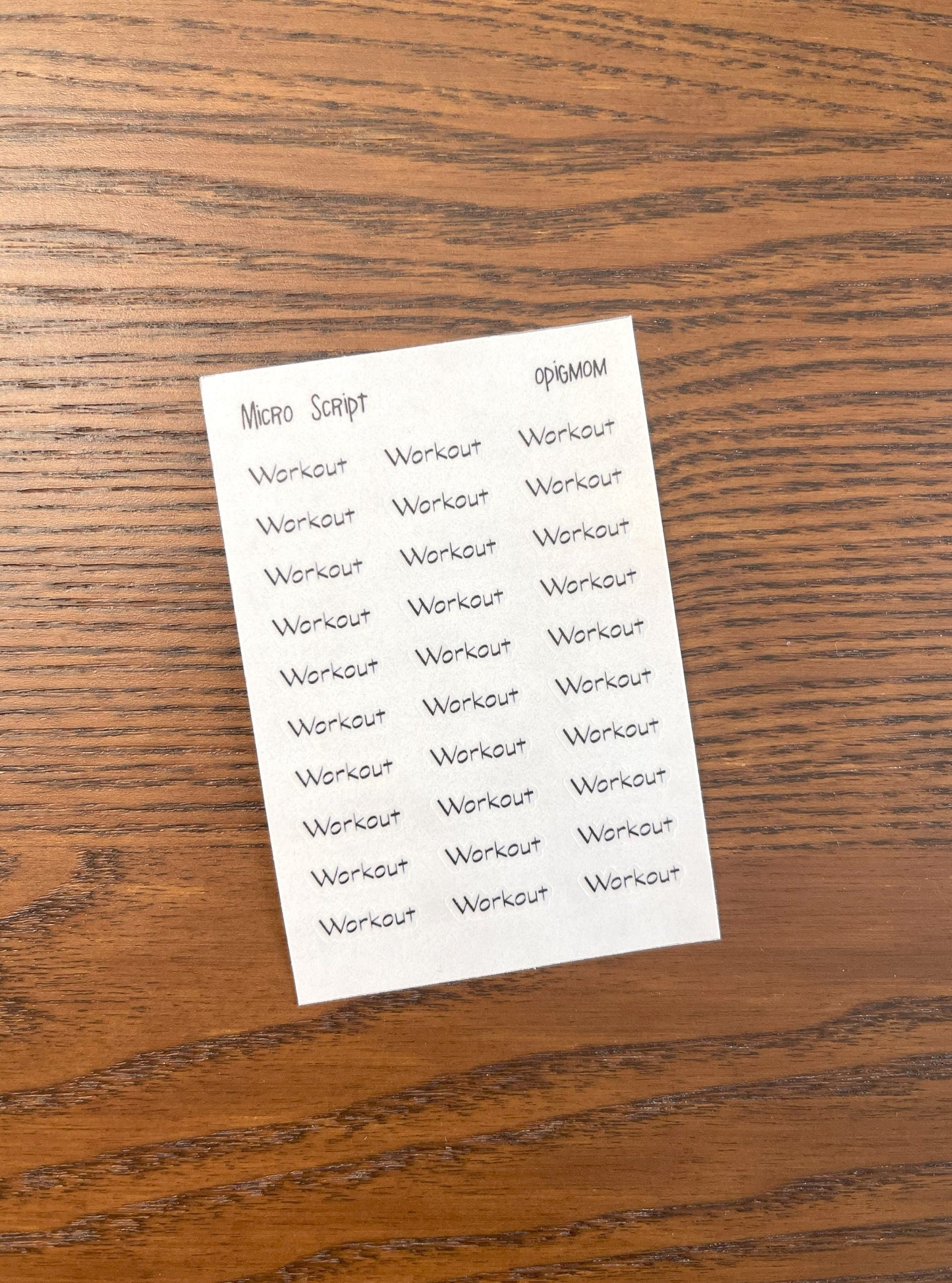 Micro Custom Text stickers (Standard Font) | White / Transparent script stickers | Functional Planner Stickers | Minimal Planner Stickers