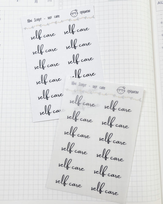 Mini Script - Self Care