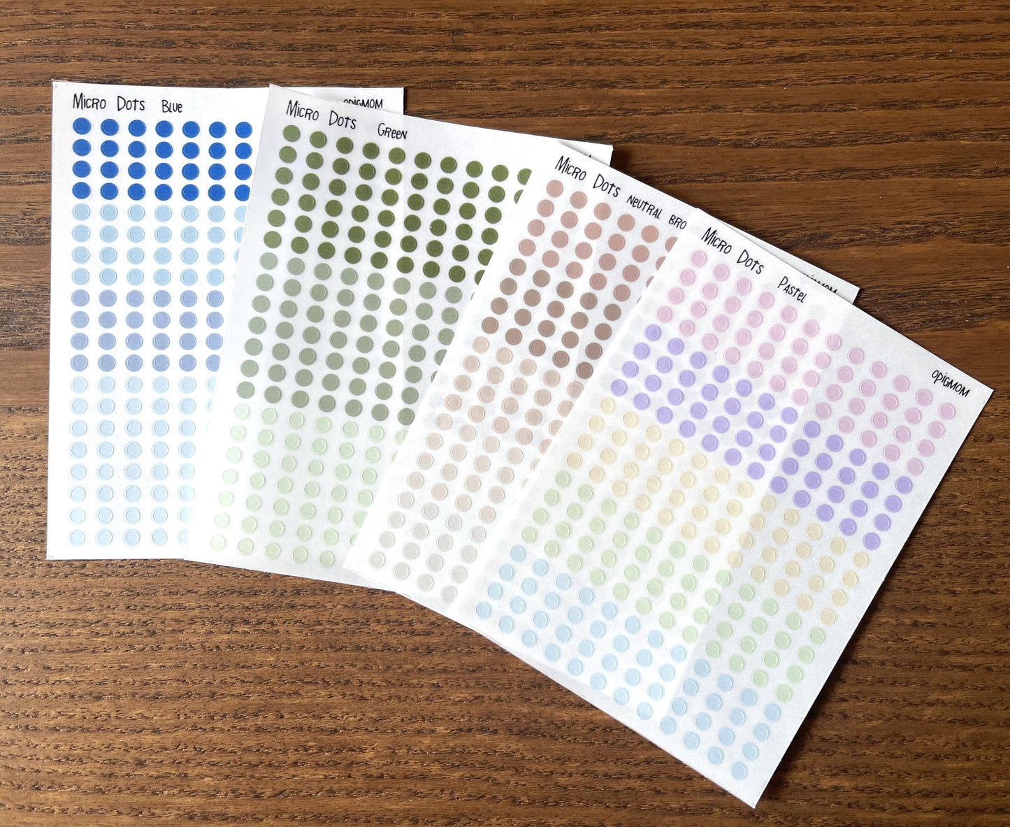 Micro Dots | Transparent dots | 28 colors, Functional Planner Stickers
