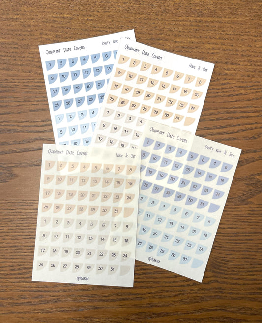 Date Covers - Dated Mini Quadrants