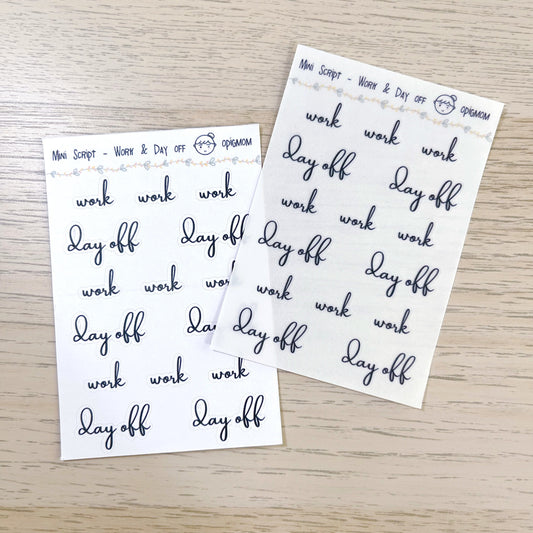 Mini Script - Work / DayOff