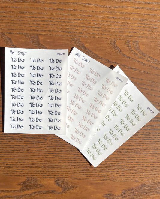 Mini Script TODO
