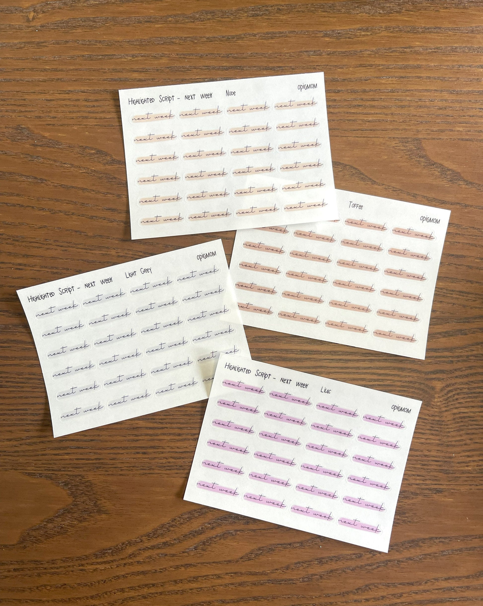 Highlighted text or header or script stickers in 28 colors for functional planner