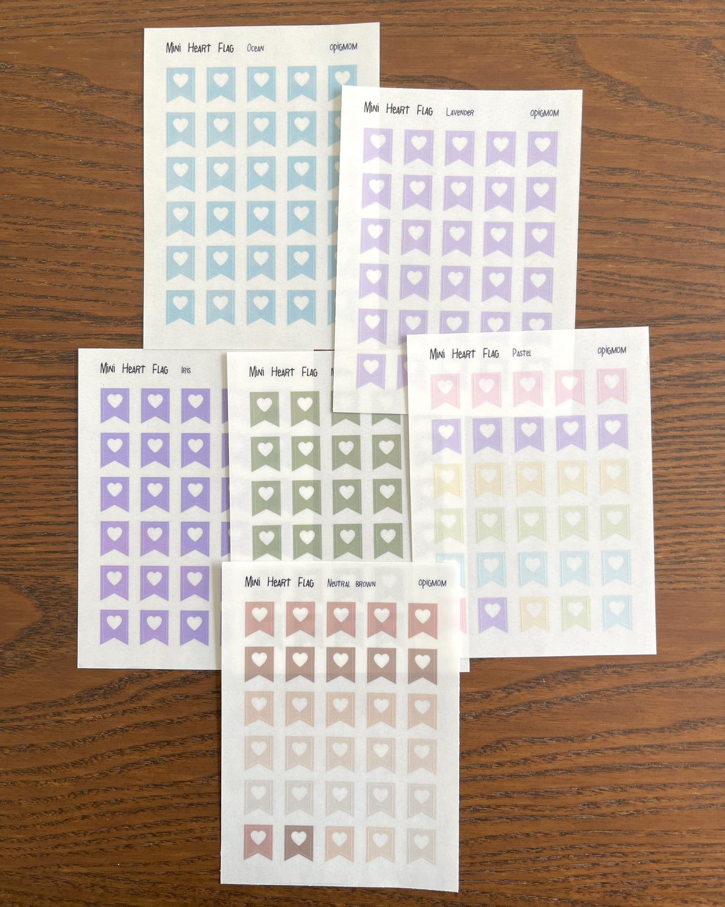 Mini Heart Flag | Mini Page Flag