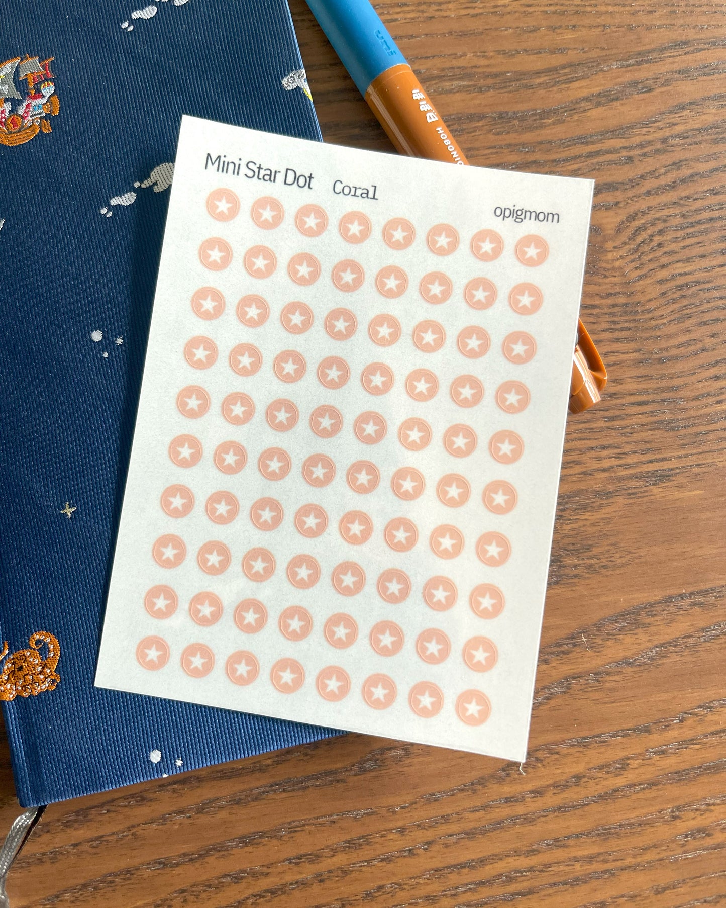Mini Star Dot stickers for planner with 28 colors options