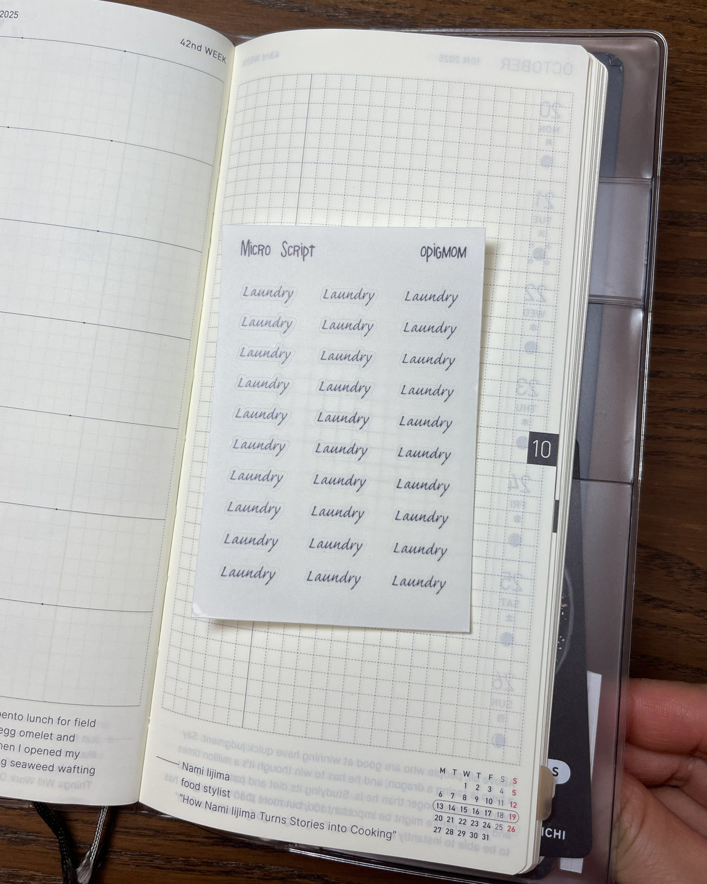 Micro Custom Text stickers (Handwritten Style)