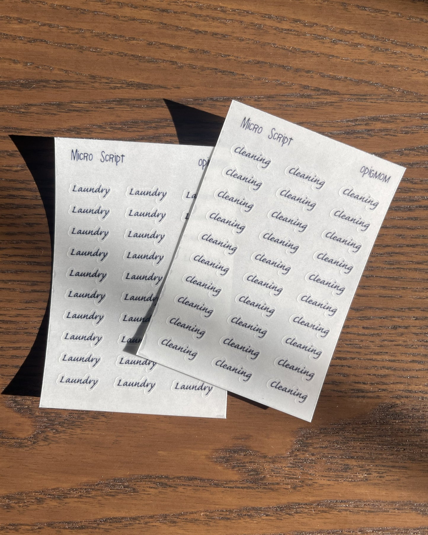 Micro Custom Text stickers (Handwritten Style)