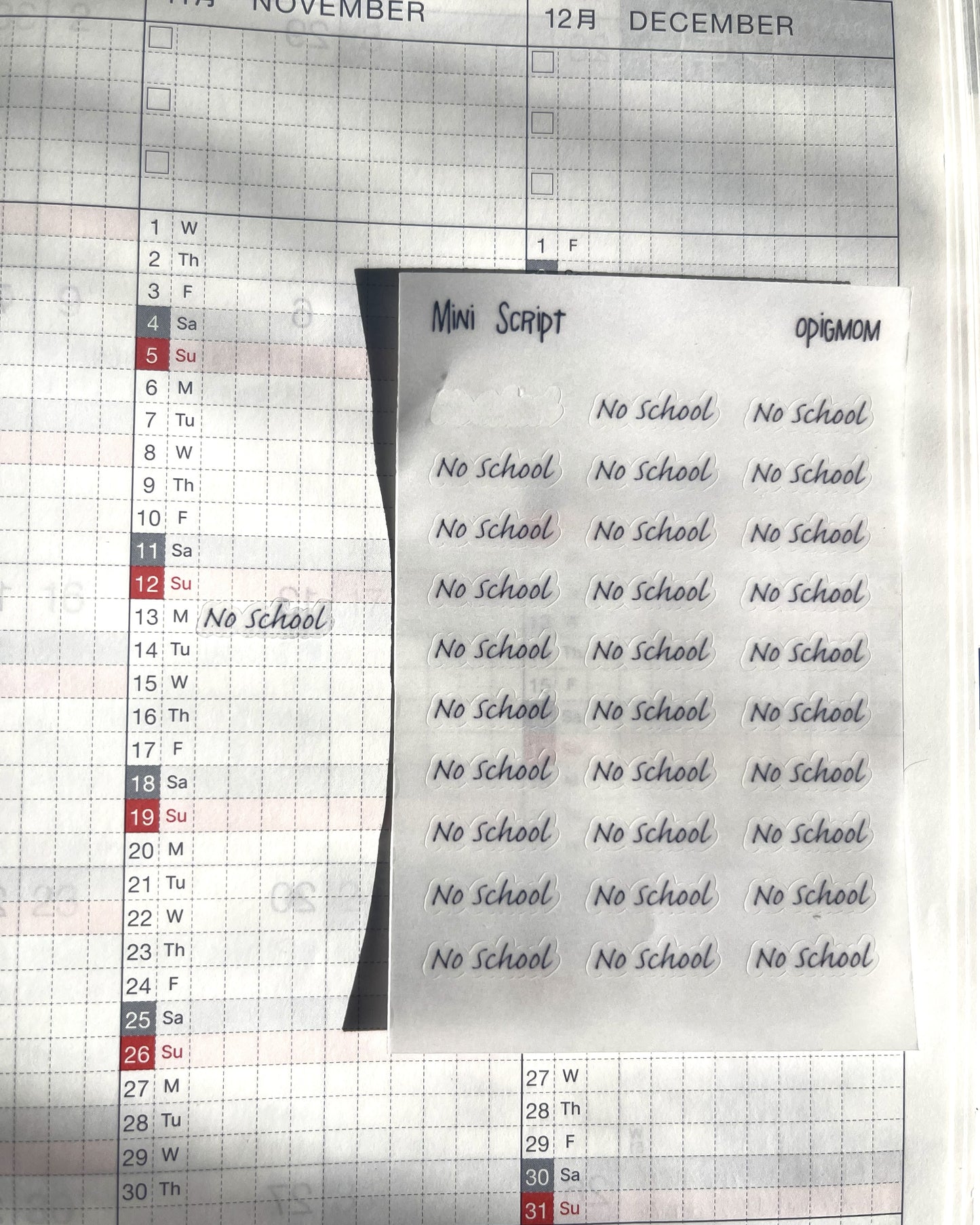 Micro Custom Text stickers (Handwritten Style)