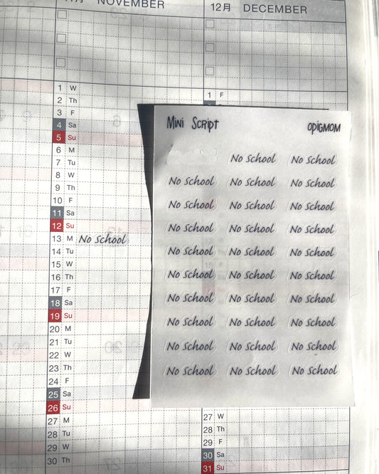 Micro Custom Text stickers (Handwritten Style)