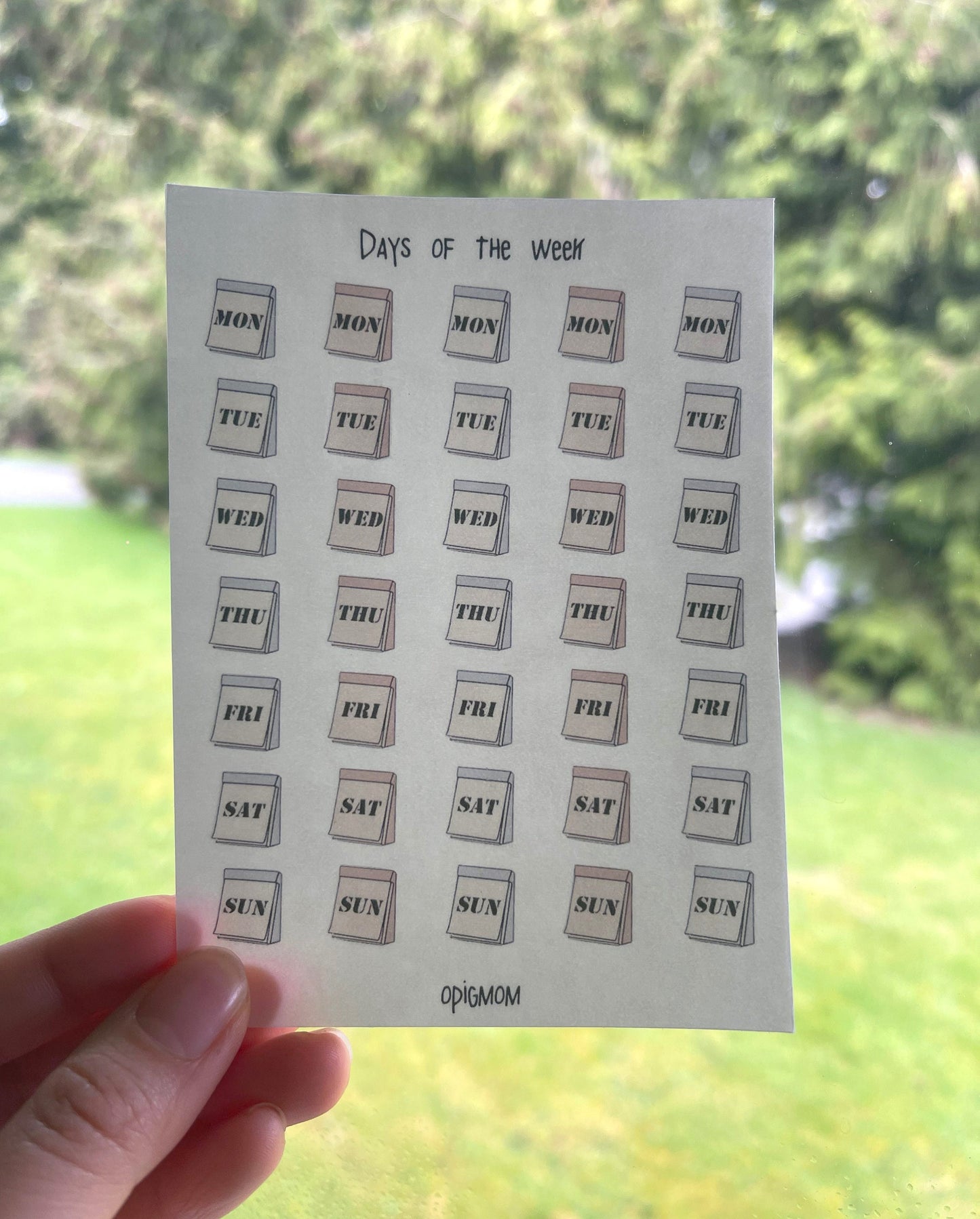 Days of Weeks - Calendar