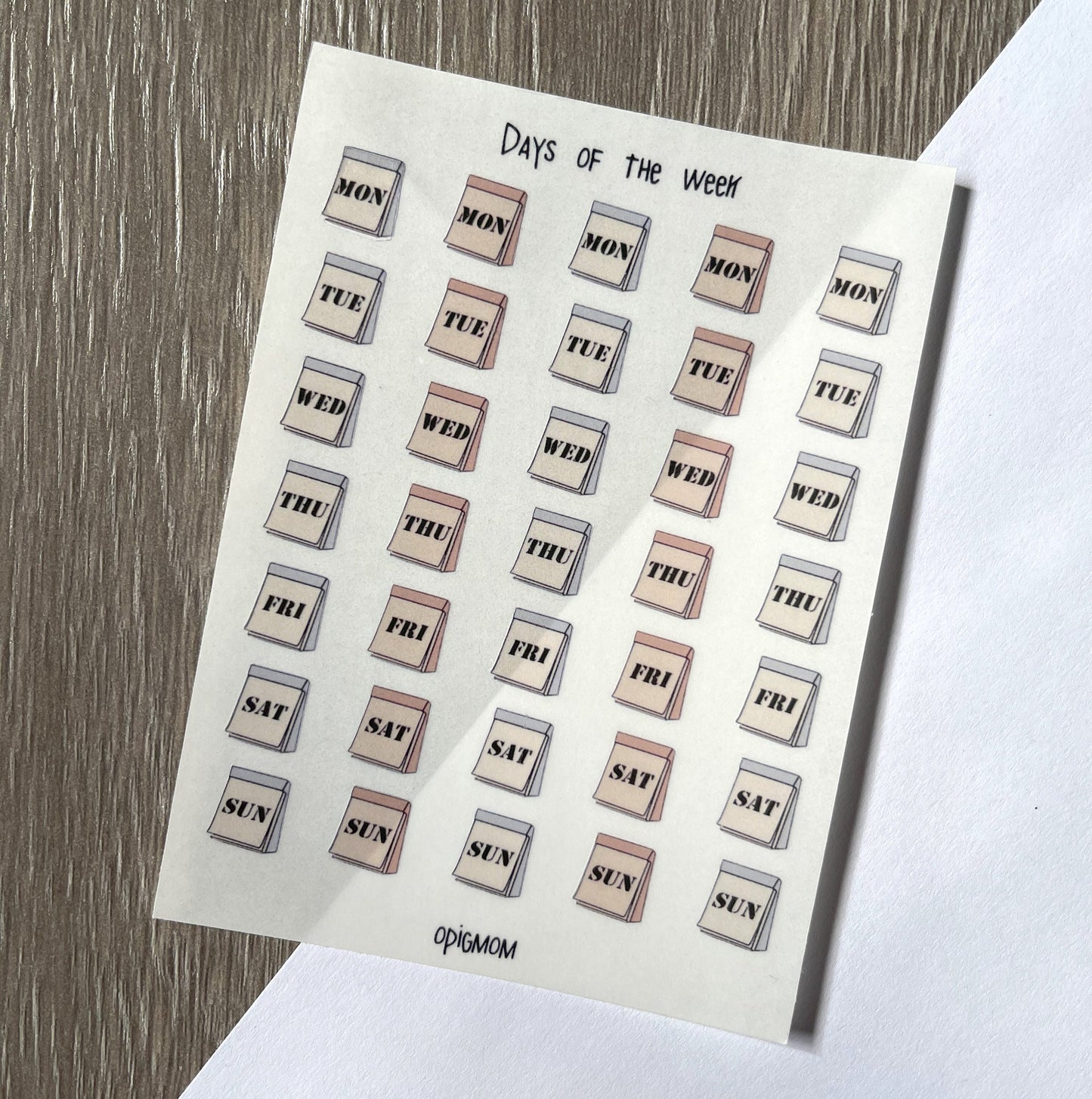 Days of Weeks - Calendar