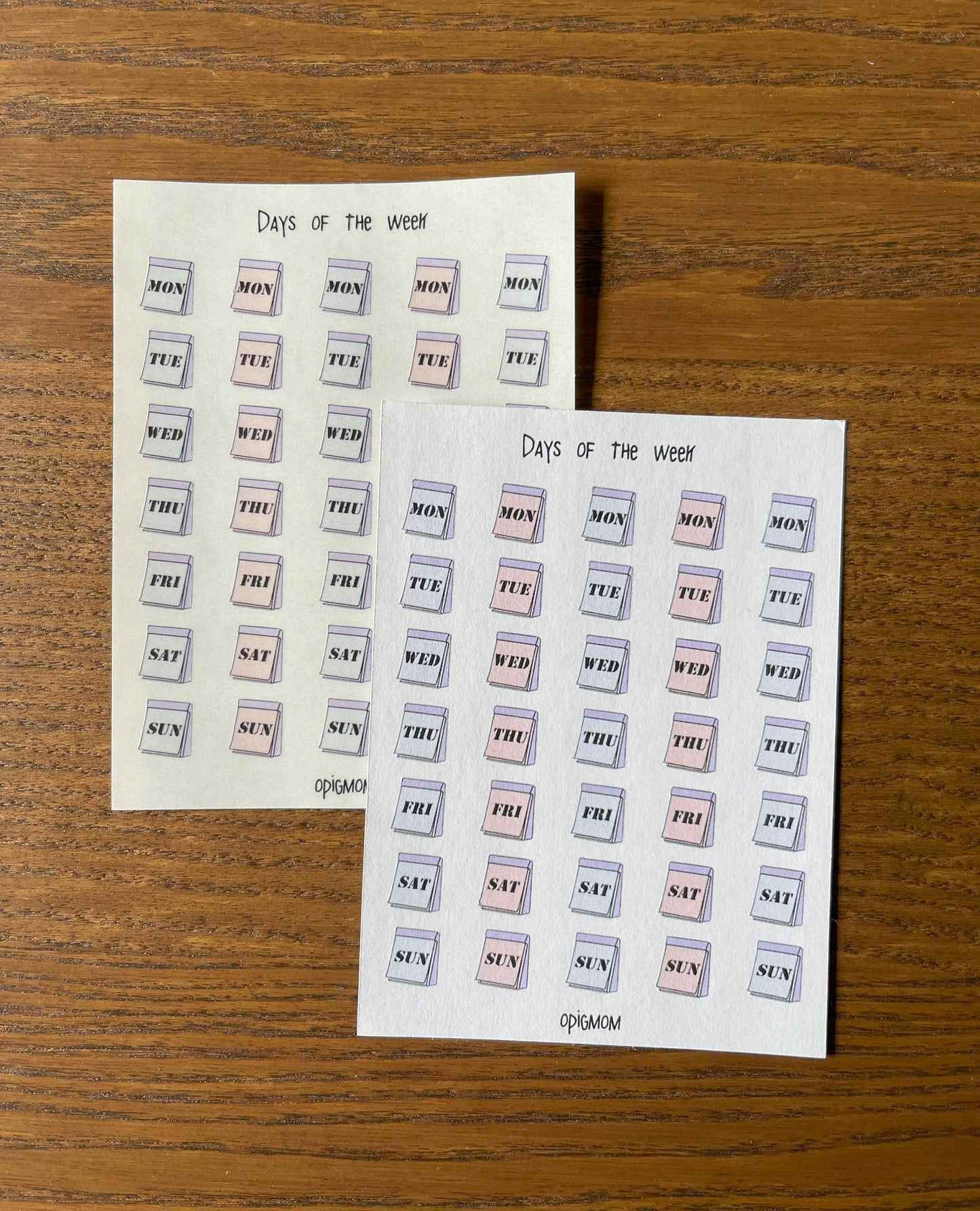 Days of Weeks - Calendar