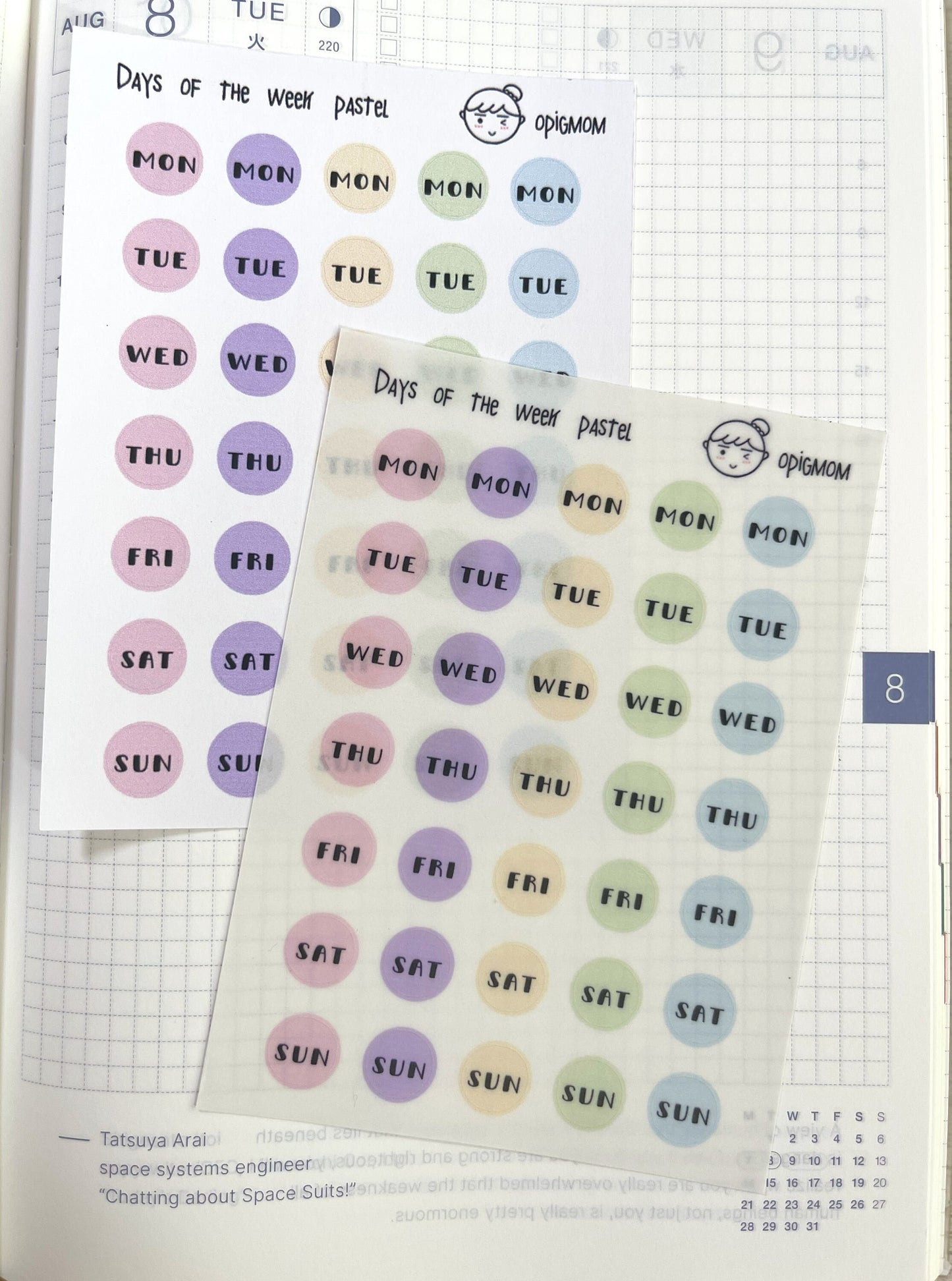Days of the week - Dots