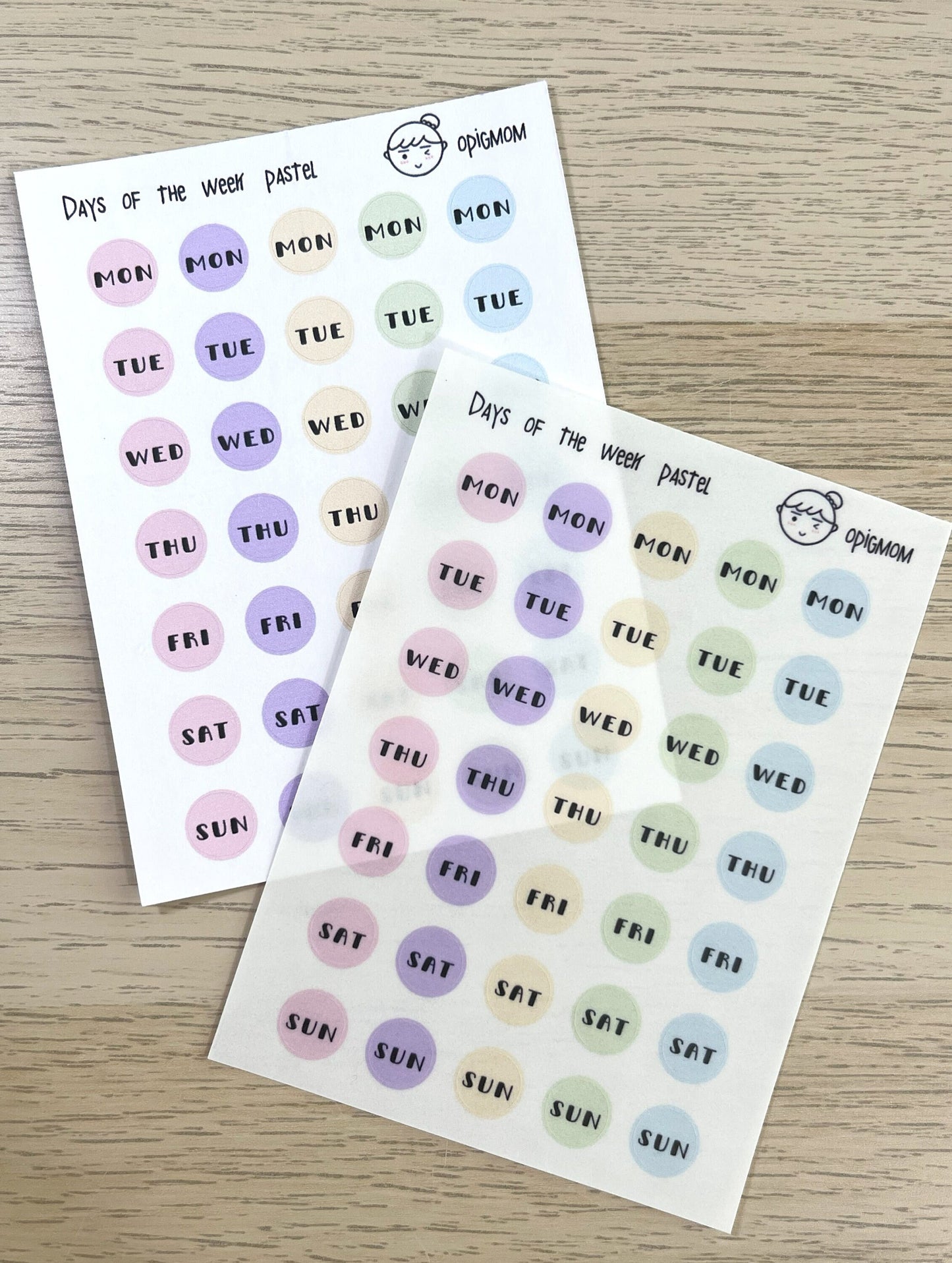 Days of the week - Dots