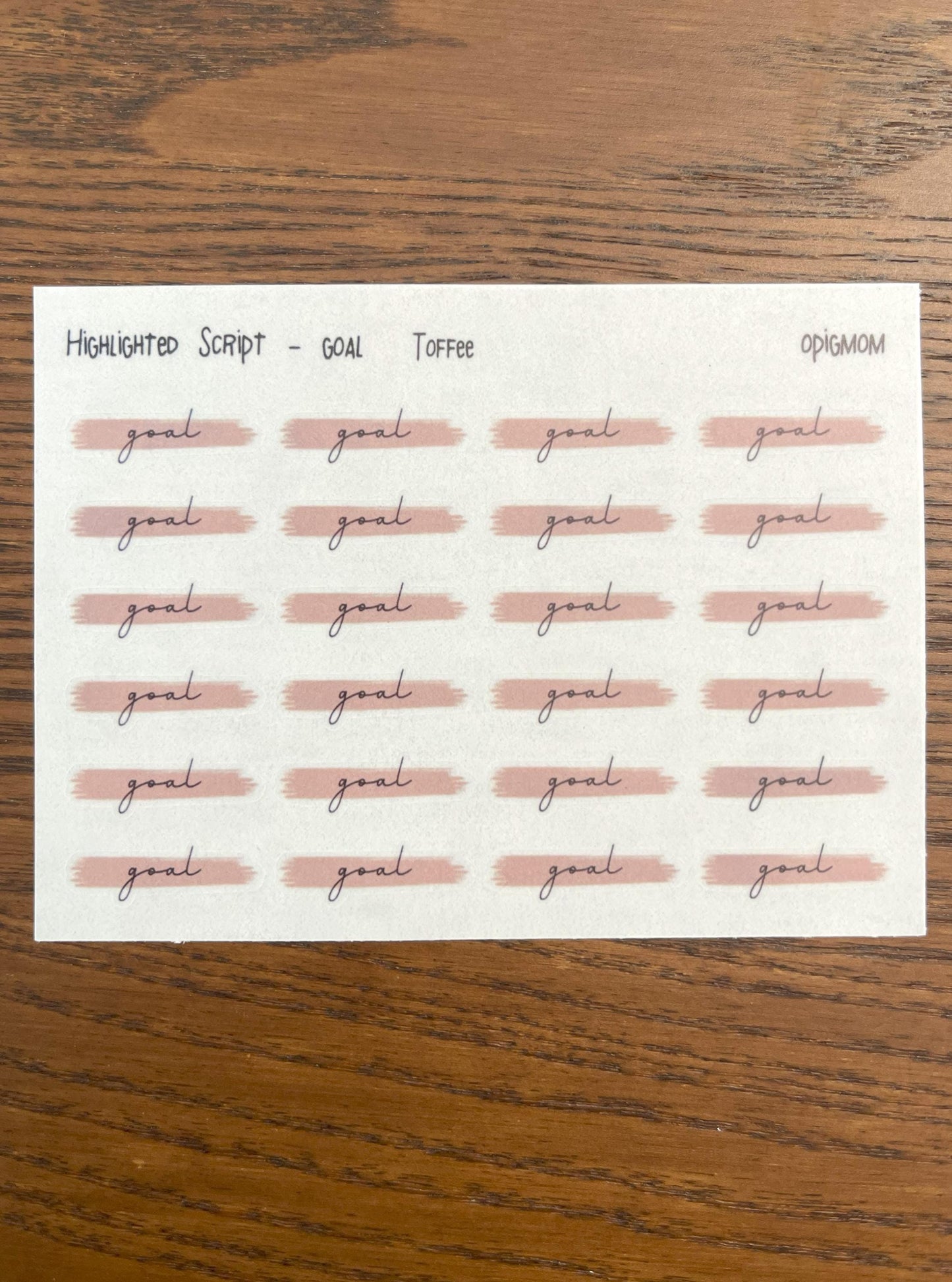 Highlighted GOAL | Highlighted script stickers