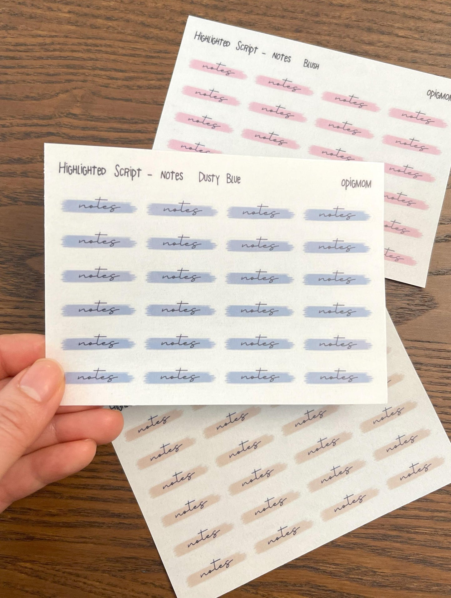 Highlighted text or header stickers in 28 colors for functional planner