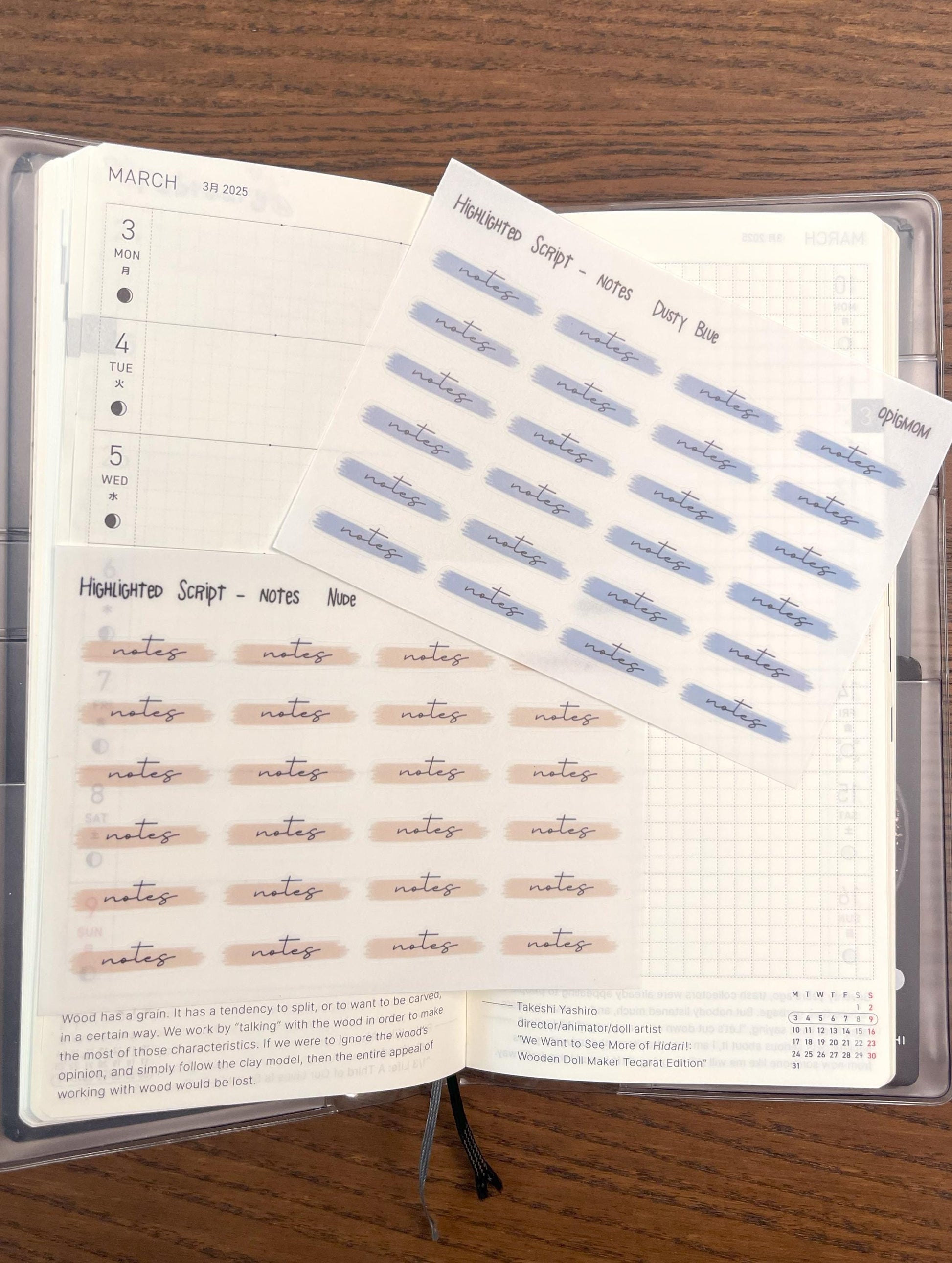 Highlighted text or header stickers in 28 colors for functional planner