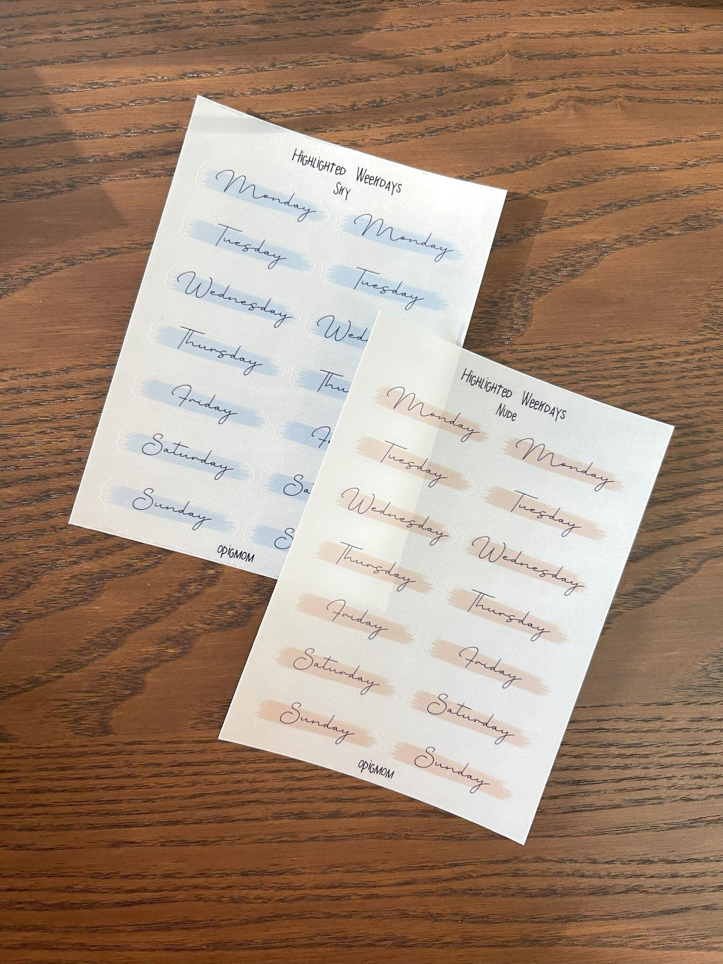 Highlighted text or header or script stickers in 28 colors for functional planner