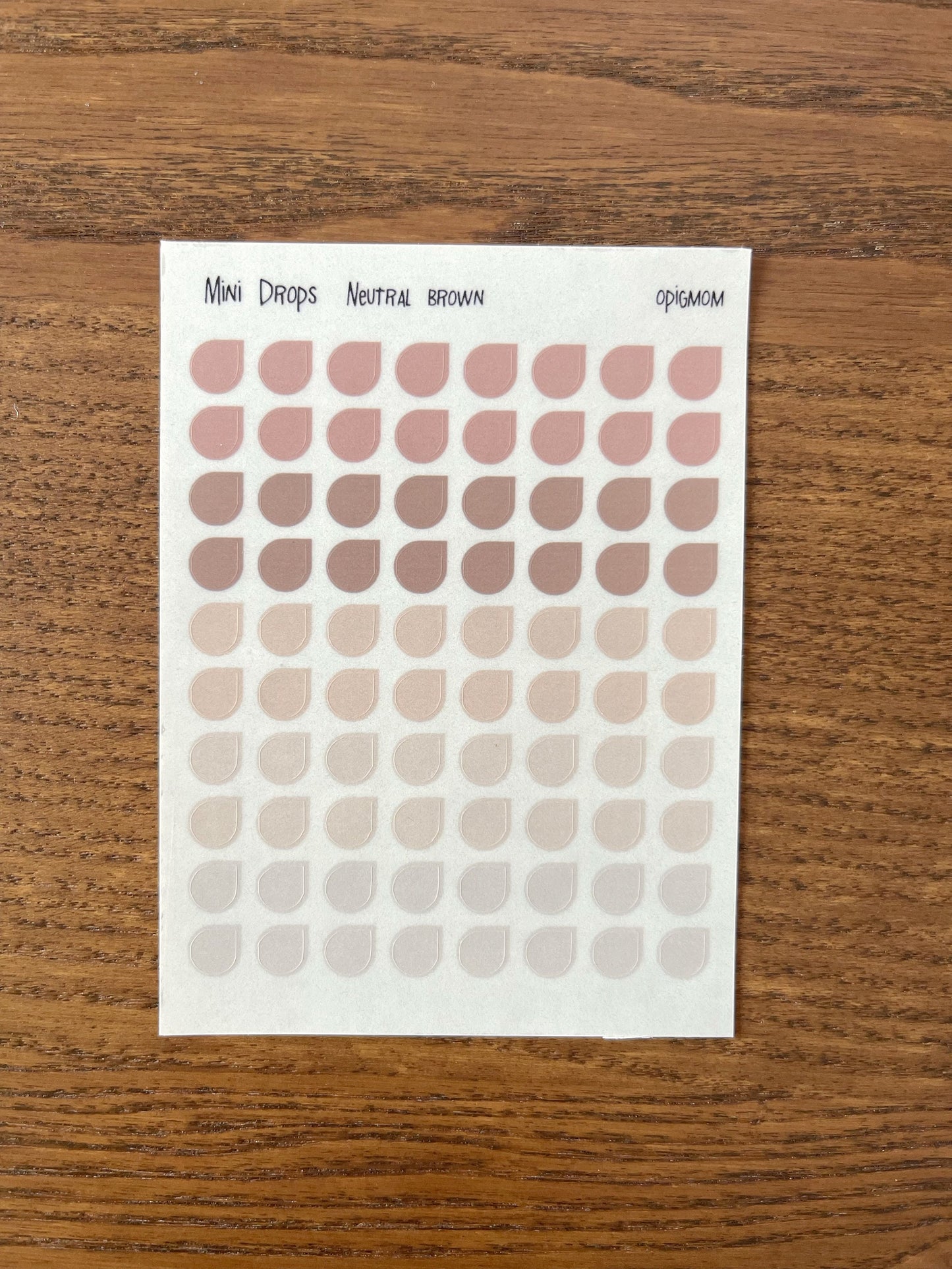 Mini Drop | Transparent Drop Stickers |  28 colors Functional Planner Stickers
