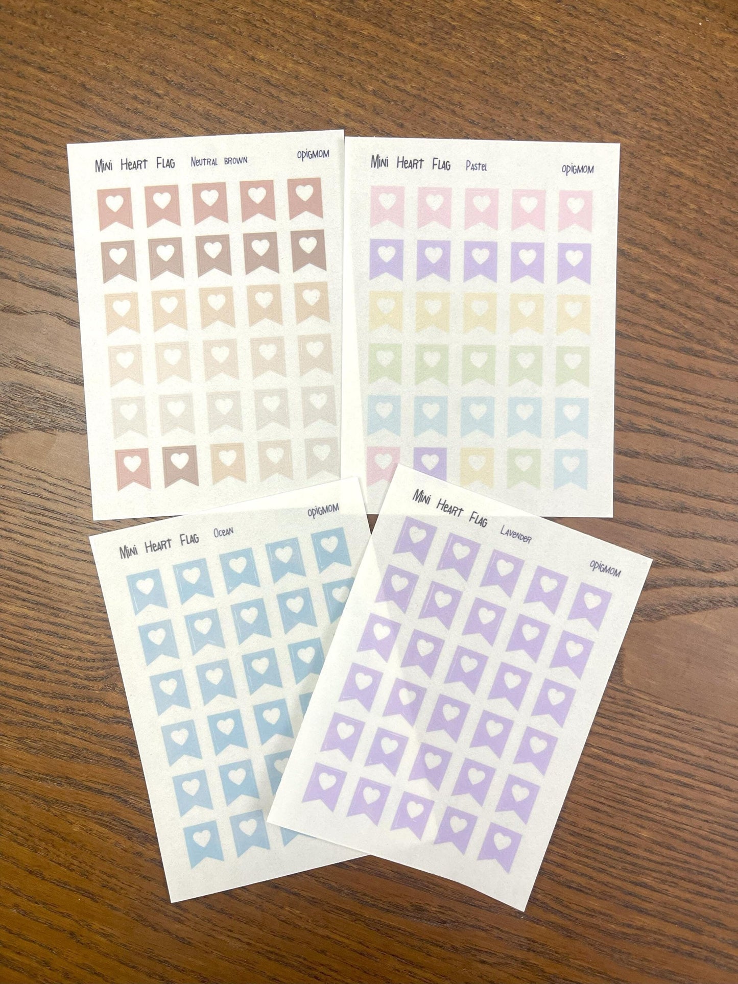 Mini Heart Flag | Mini Page Flag