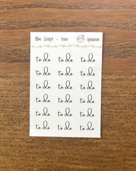Mini Script - To Do