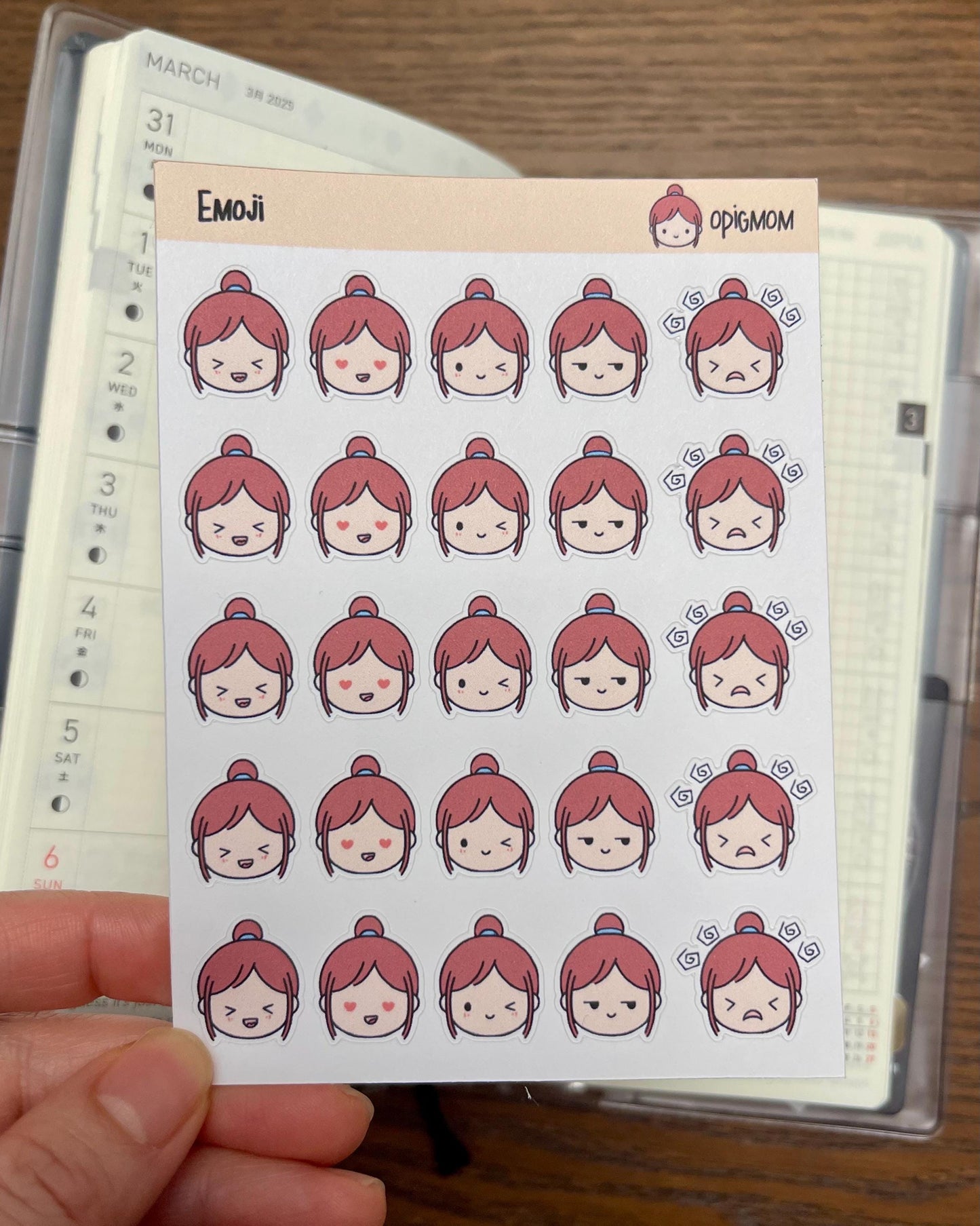OPigMom Emoji Heads