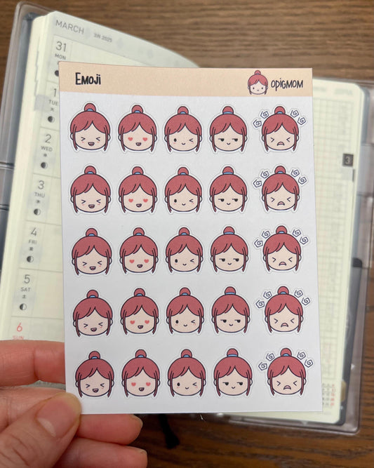 OPigMom Emoji Heads