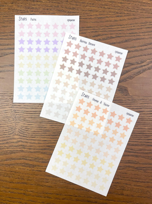 Stars stickers | Mini Stars Sticker | 28 colors