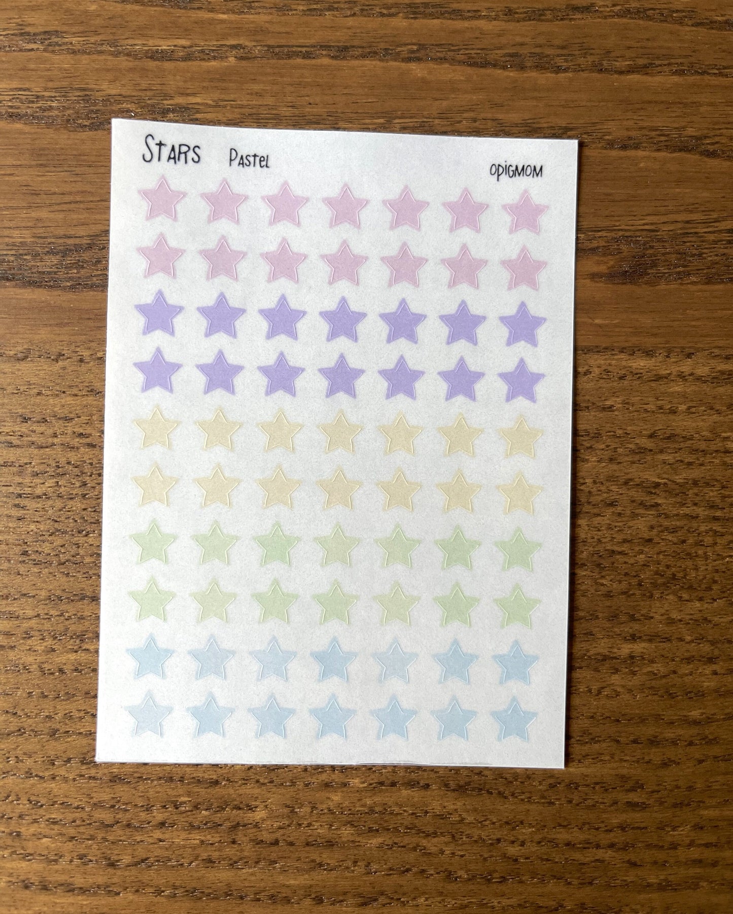 Stars stickers | Mini Stars Sticker | 28 colors