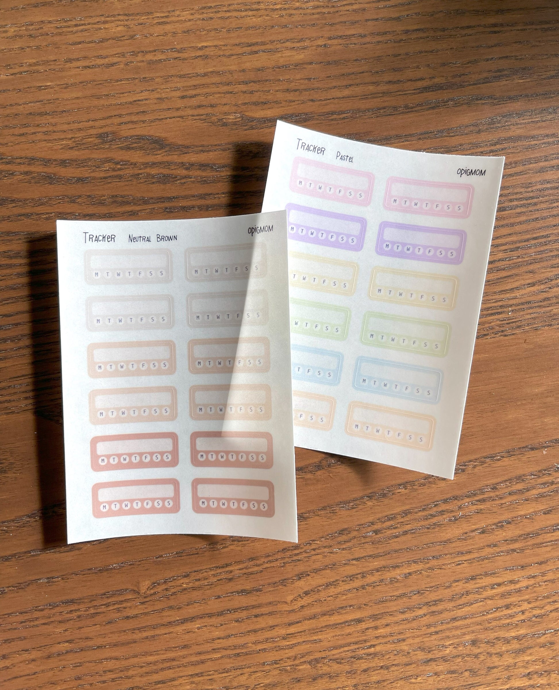 Weekly Habit Tracker stickers with 28 colors for planners