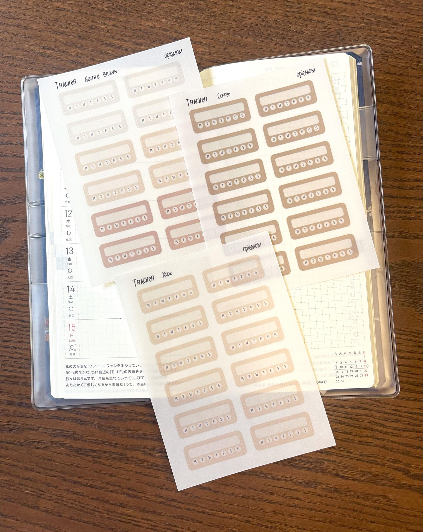 Weekly Habit Tracker stickers with 28 colors for planners