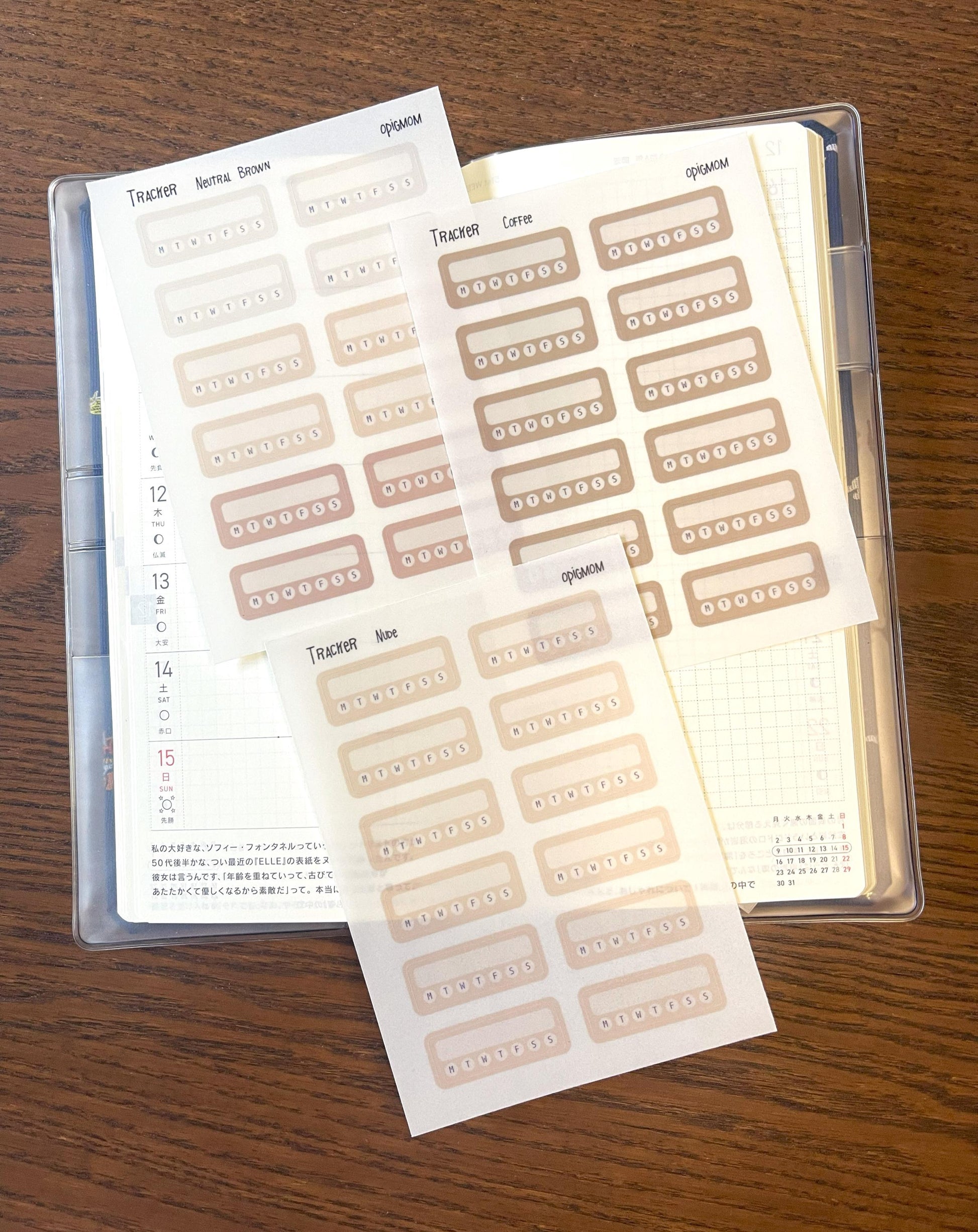 Weekly Habit Tracker stickers with 28 colors for planners