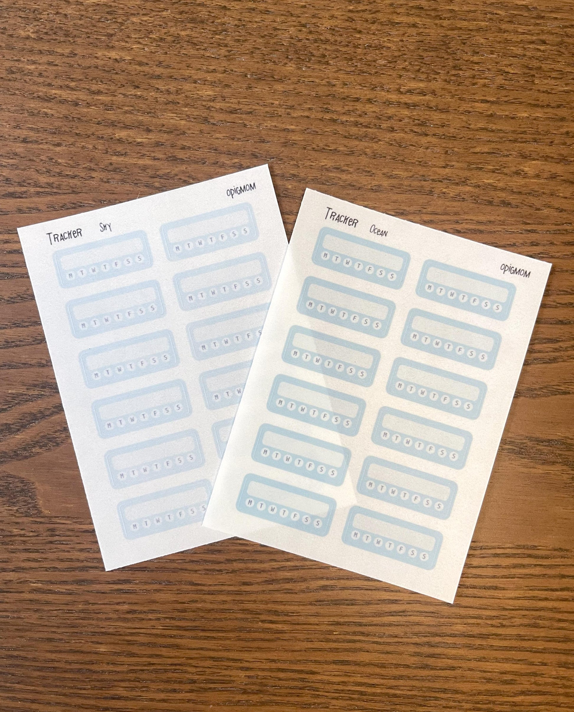 Weekly Habit Tracker stickers with 28 colors for planners